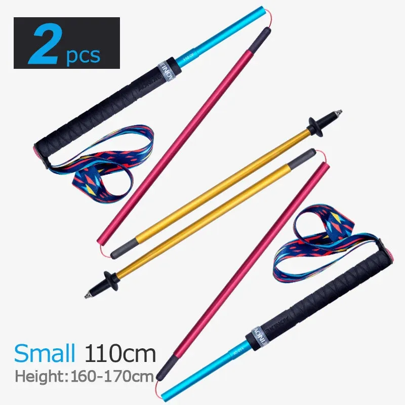 E4201 Lightweight Folding Collapsible Trekking Pole: Carbon Fiber Hiking Stick for Trail Running and Walking
