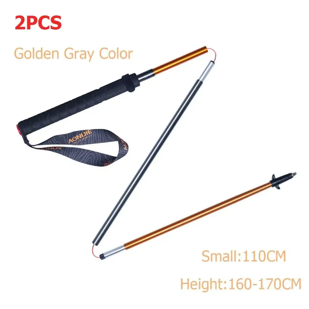 E4201 Lightweight Folding Collapsible Trekking Pole: Carbon Fiber Hiking Stick for Trail Running and Walking