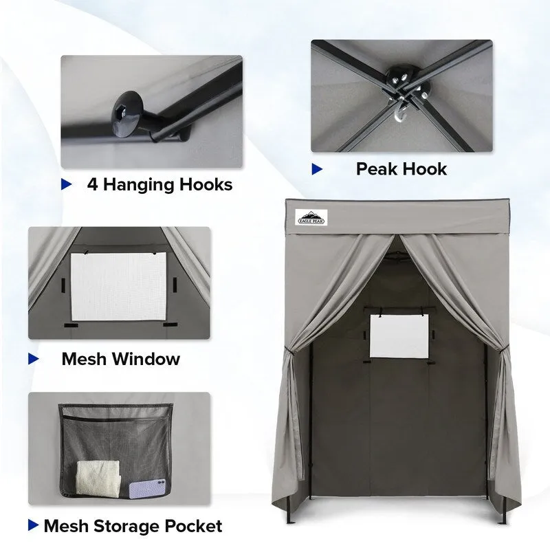 EAGLE PEAK Flex Compact 4x4 Pop-up Canopy Changing Room, Portable Privacy Dressing Room