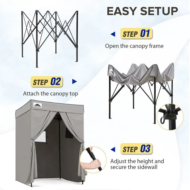 EAGLE PEAK Flex Compact 4x4 Pop-up Canopy Changing Room, Portable Privacy Dressing Room