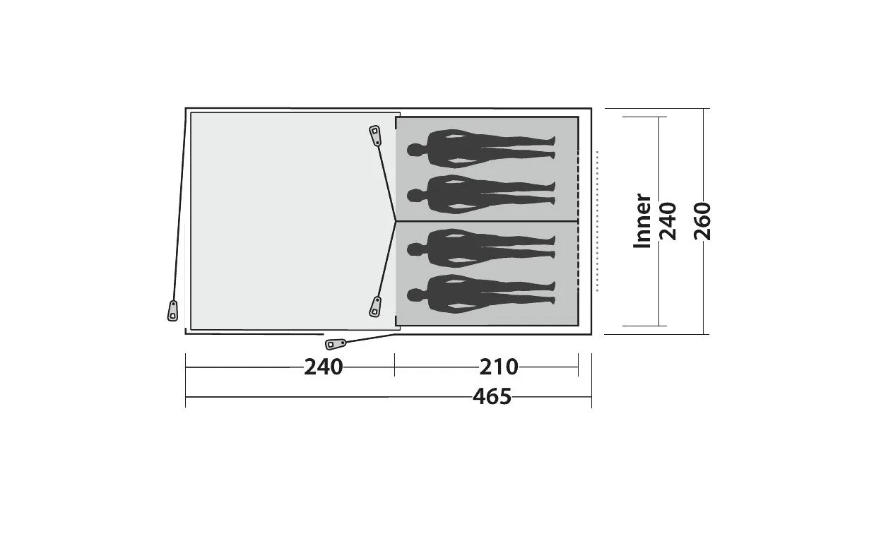 Easy Camp Galaxy 400 Tent Steel Blue 2024