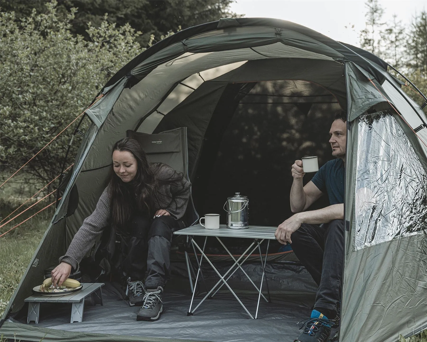 Easy Camp Kinn 4 Pole Tent Green 4 Person