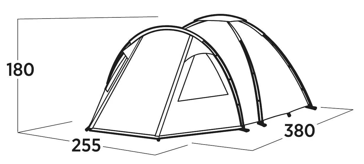 Easy Camp Kinn 4 Pole Tent Green 4 Person