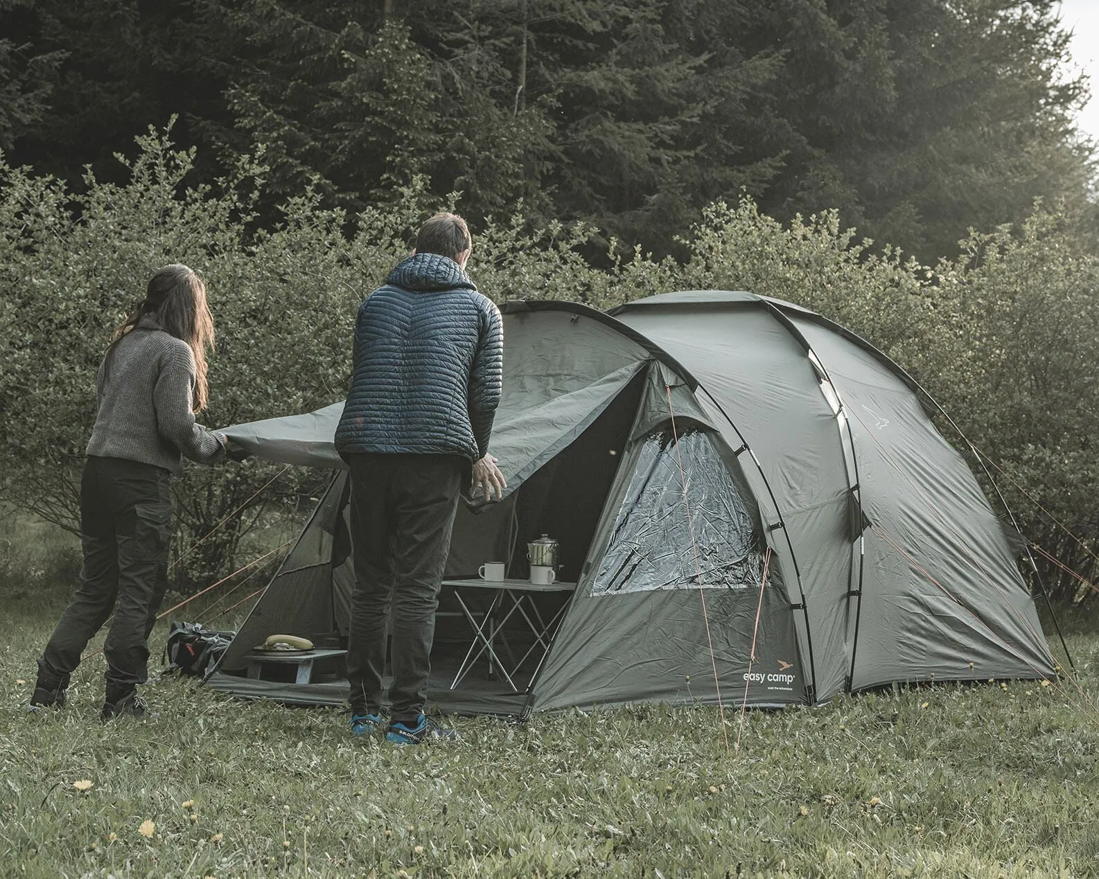 Easy Camp Kinn 4 Pole Tent Green 4 Person