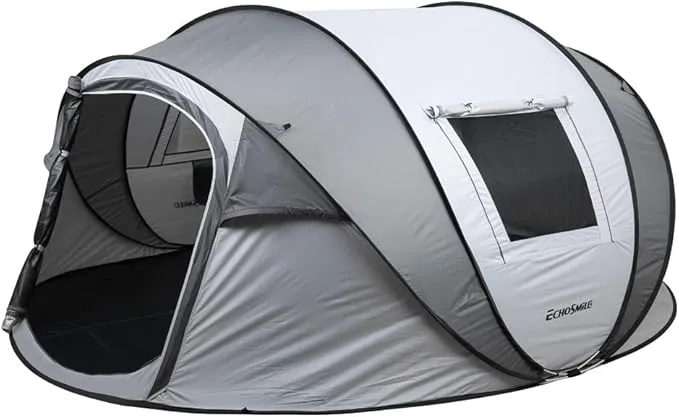EchoSmile Camping Instant Tent, 2/4/6/8/10 Person Pop Up Tent, Water Resistant Dome Tent, Easy Setup for Camping Hiking and Outdoor, Portable Tent with Carry Bag, for 3 Seasons…
