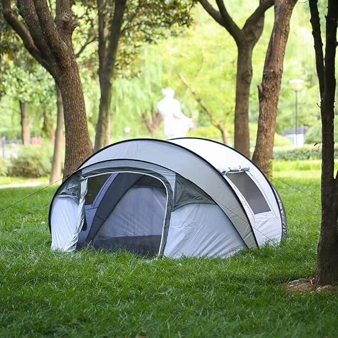 EchoSmile Camping Instant Tent, 2/4/6/8/10 Person Pop Up Tent, Water Resistant Dome Tent, Easy Setup for Camping Hiking and Outdoor, Portable Tent with Carry Bag, for 3 Seasons…