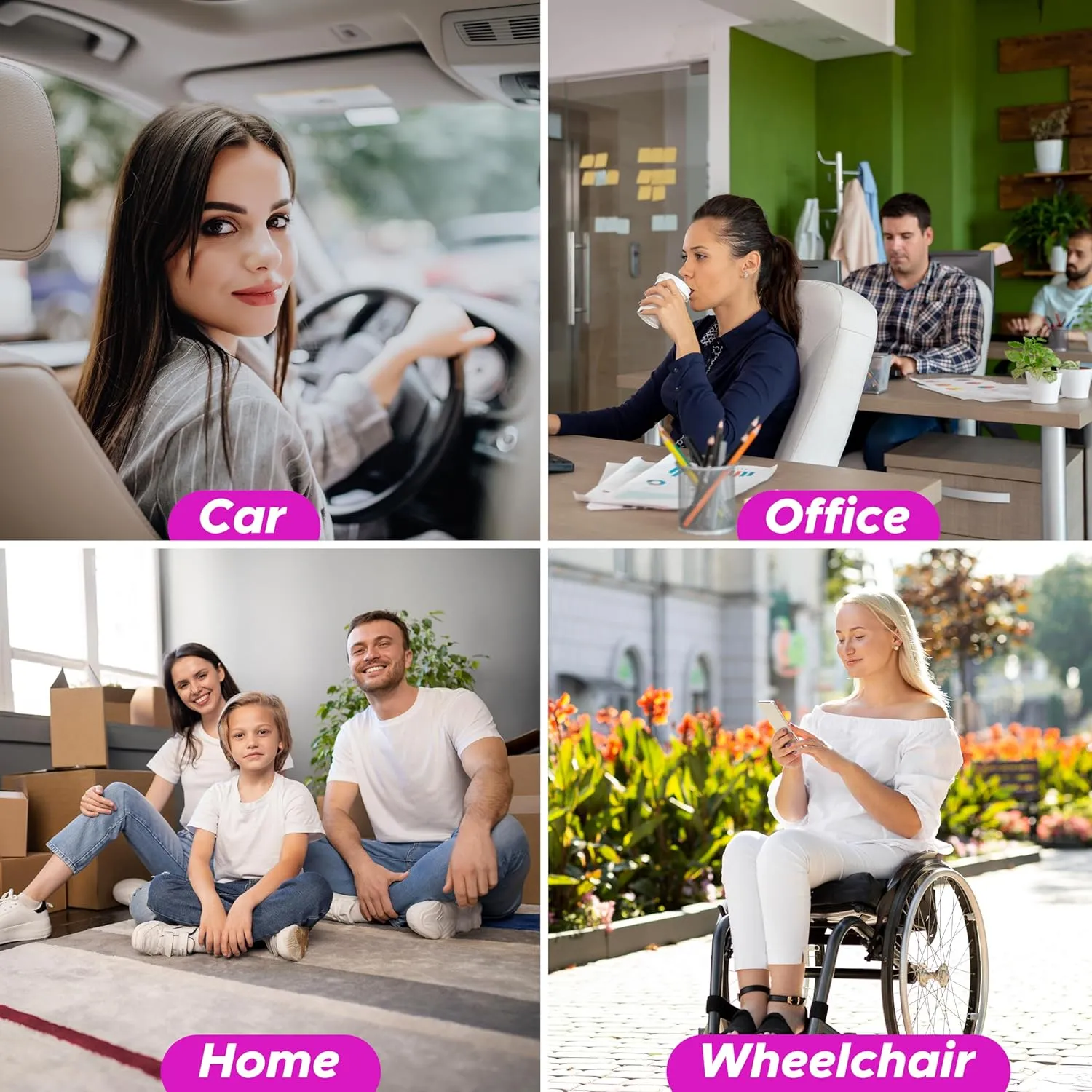 EcoNour Gel Seat Cushion for Long Sitting (Large & Thick) - Pressure Relief Honeycomb Cushion for Back, Sciatica, Coccyx, Hip & Tailbone Pain | Cushion for Office Chair pad, Wheelchair & Car