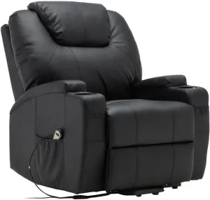 Electric Lift Power Recliner Chair Heated Massage Sofa Lounge With Remote Control