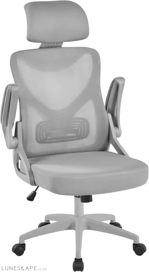 Ergonomic Mesh Office Chair, High Back Desk Chair with with Flip-Up