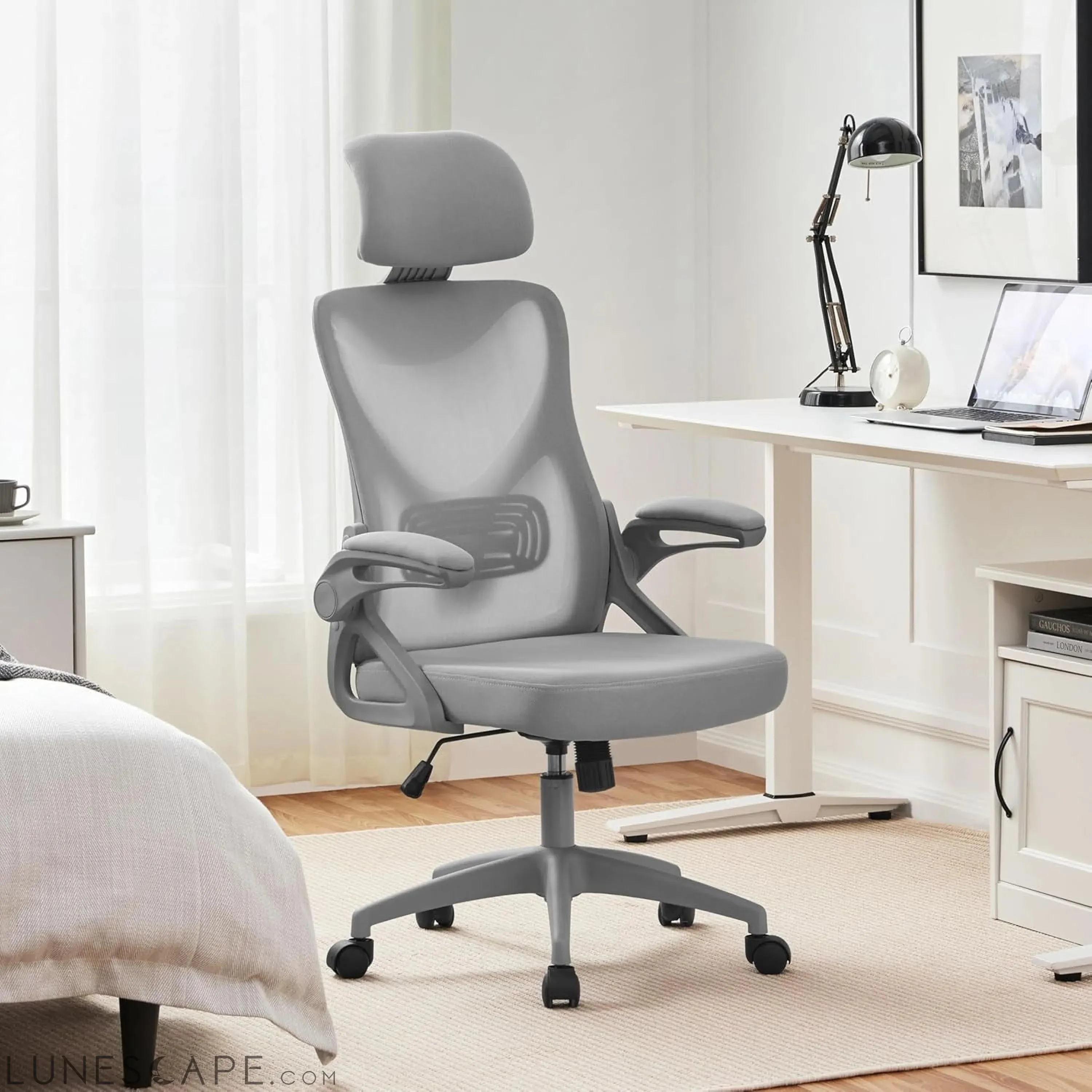 Ergonomic Mesh Office Chair, High Back Desk Chair with with Flip-Up