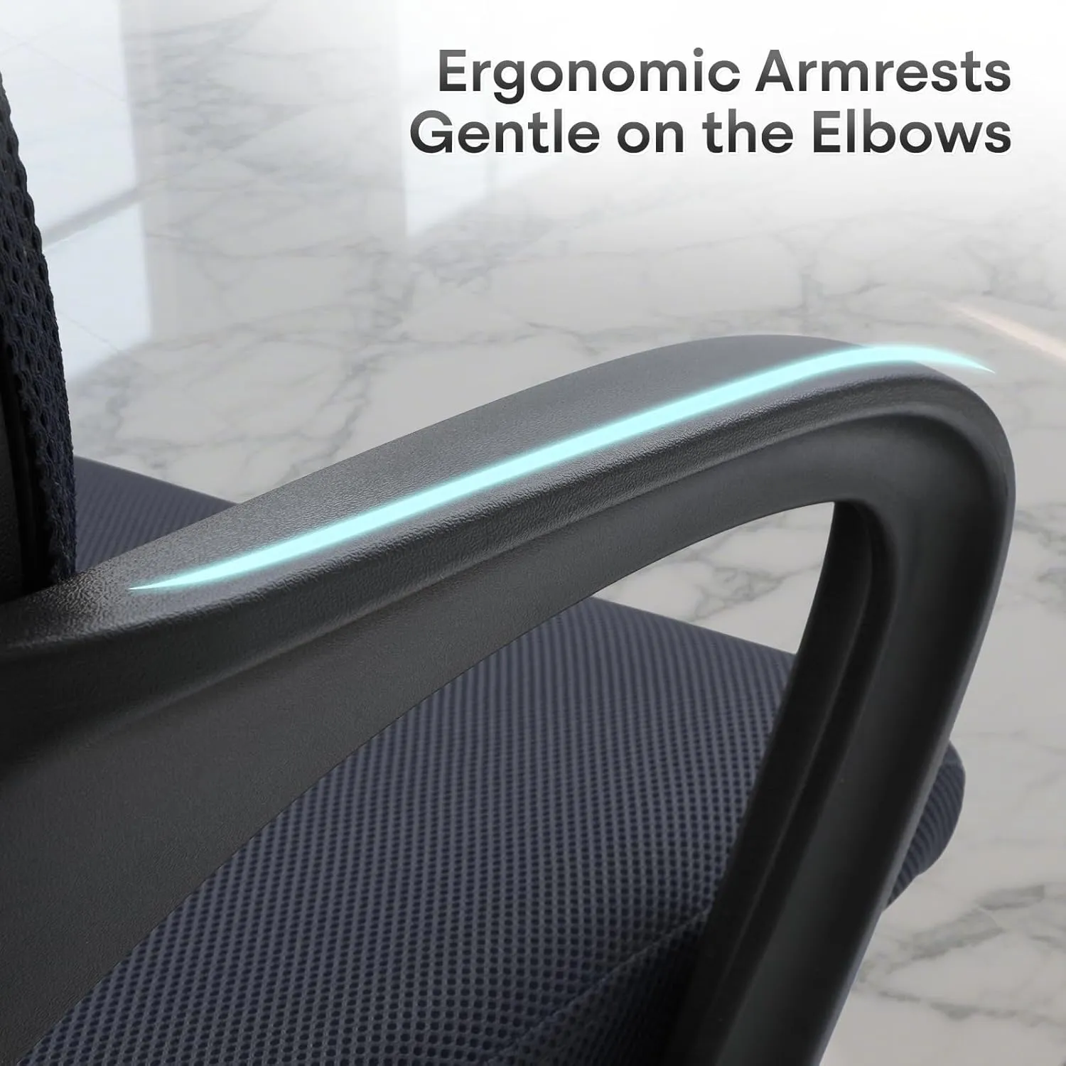 Ergonomic Office Chair - Heavy Duty 330Lbs, Breathable Mesh Computer Desk Chair with Lumbar Support & Armrest, Rolling Swivel Adjustable Tilt Lock for Home Office/Gaming, Bedroom Study
