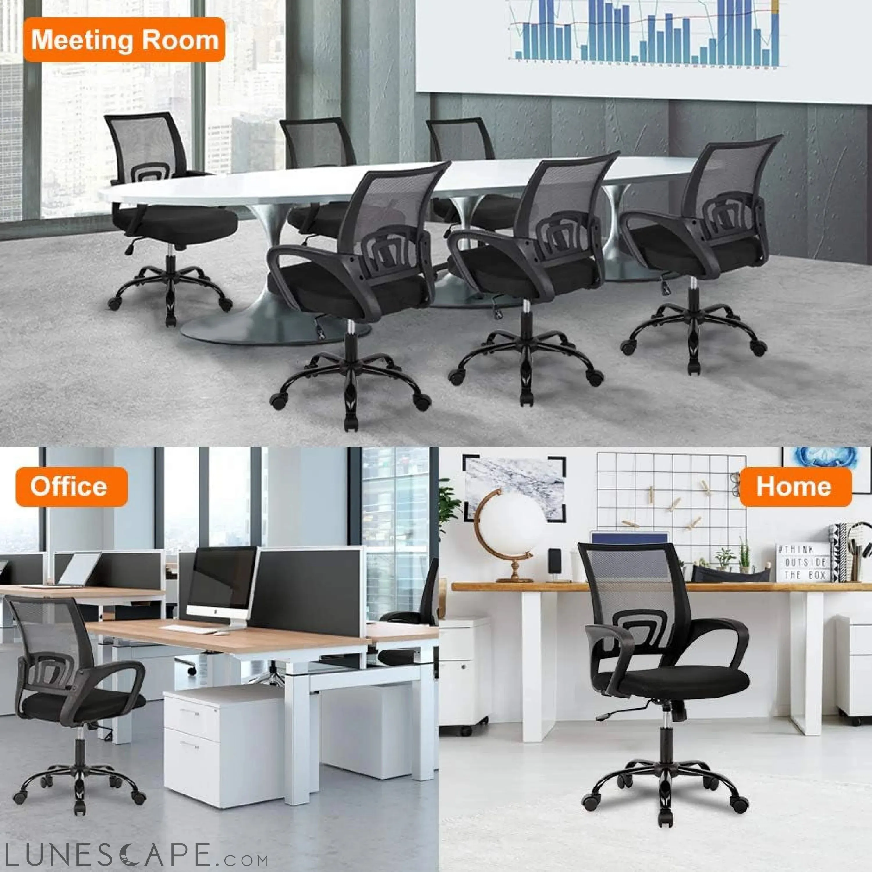 Ergonomic Office Chair Home Desk Chair Task Mesh Computer Chair Gaming