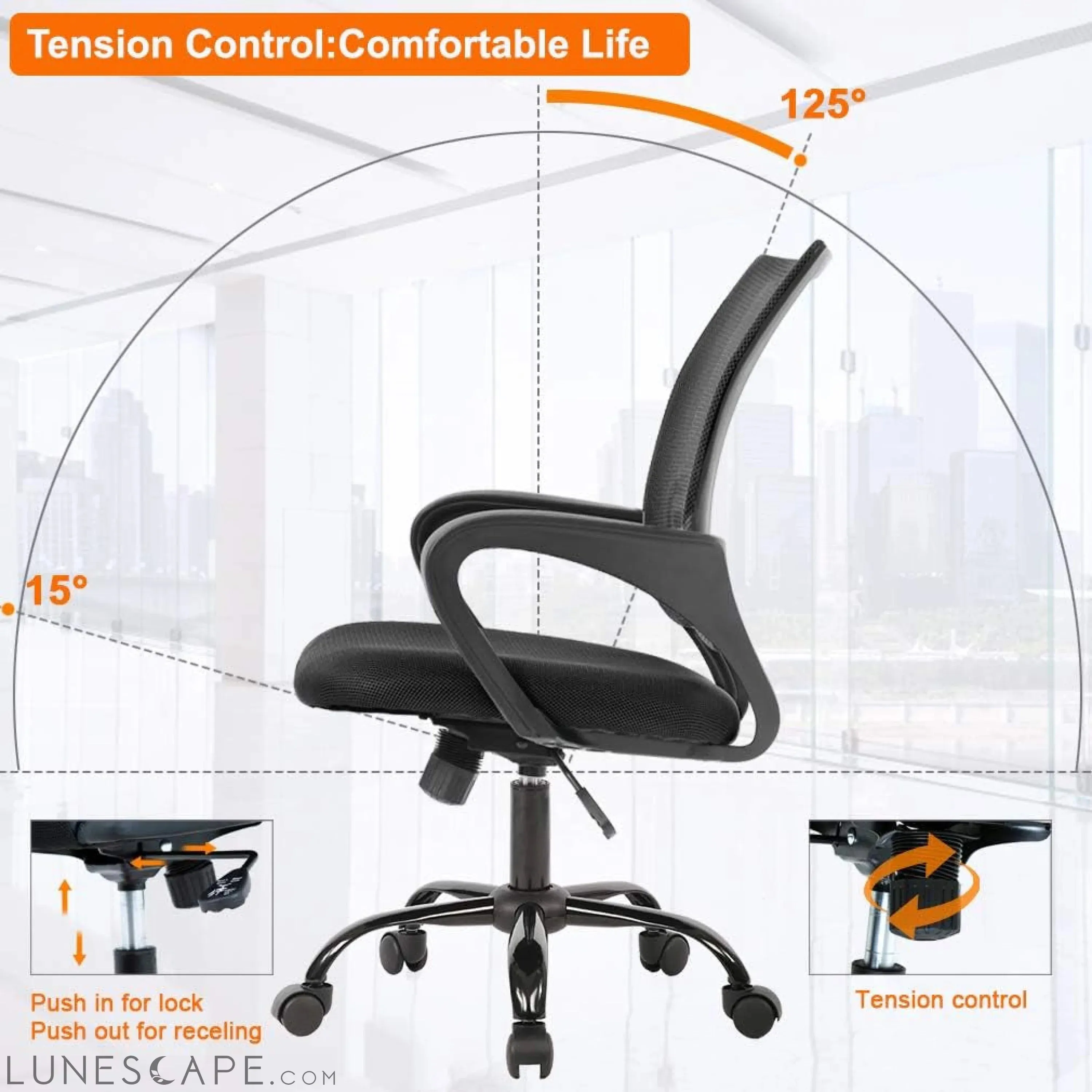 Ergonomic Office Chair Home Desk Chair Task Mesh Computer Chair Gaming