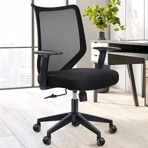 ETasker Ergonomic Office Chair, Back Support Home Office Desk Chair, Mesh Swivel Computer Chair with Armrests Adjustable