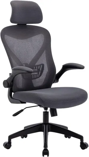 Executive Desk Chair Ergonomic Office Chair Swivel Chair Task Chair High Back Desk Chair with Lumbar Support, Breathable Mesh Back, Thick Seat Cushion and Adjustable Headrest Office Chair (Color : Bl