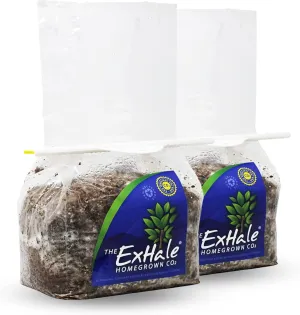 ExHale Homegrown CO2 Original - CO2 Bag for Indoor Grow Rooms & Tents - Great for Indoor Grow Rooms - CO2 for Grow Tents - 4 lbs. (2 Pack)