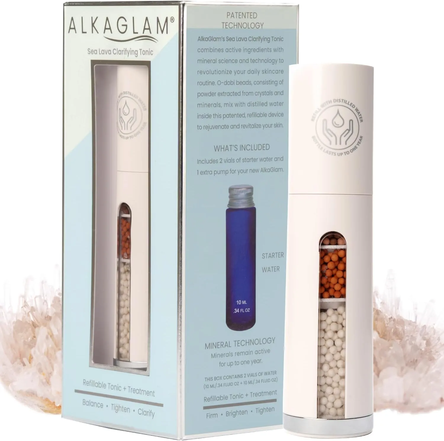 Face Toner for Dry, Sensitive Skin - Water Refillable Mineral-Based Deep Hydration With Zinc, Magnesium, Kaolin, Tourmaline & Zeolite - Sea Lava Clarifying Skin Care