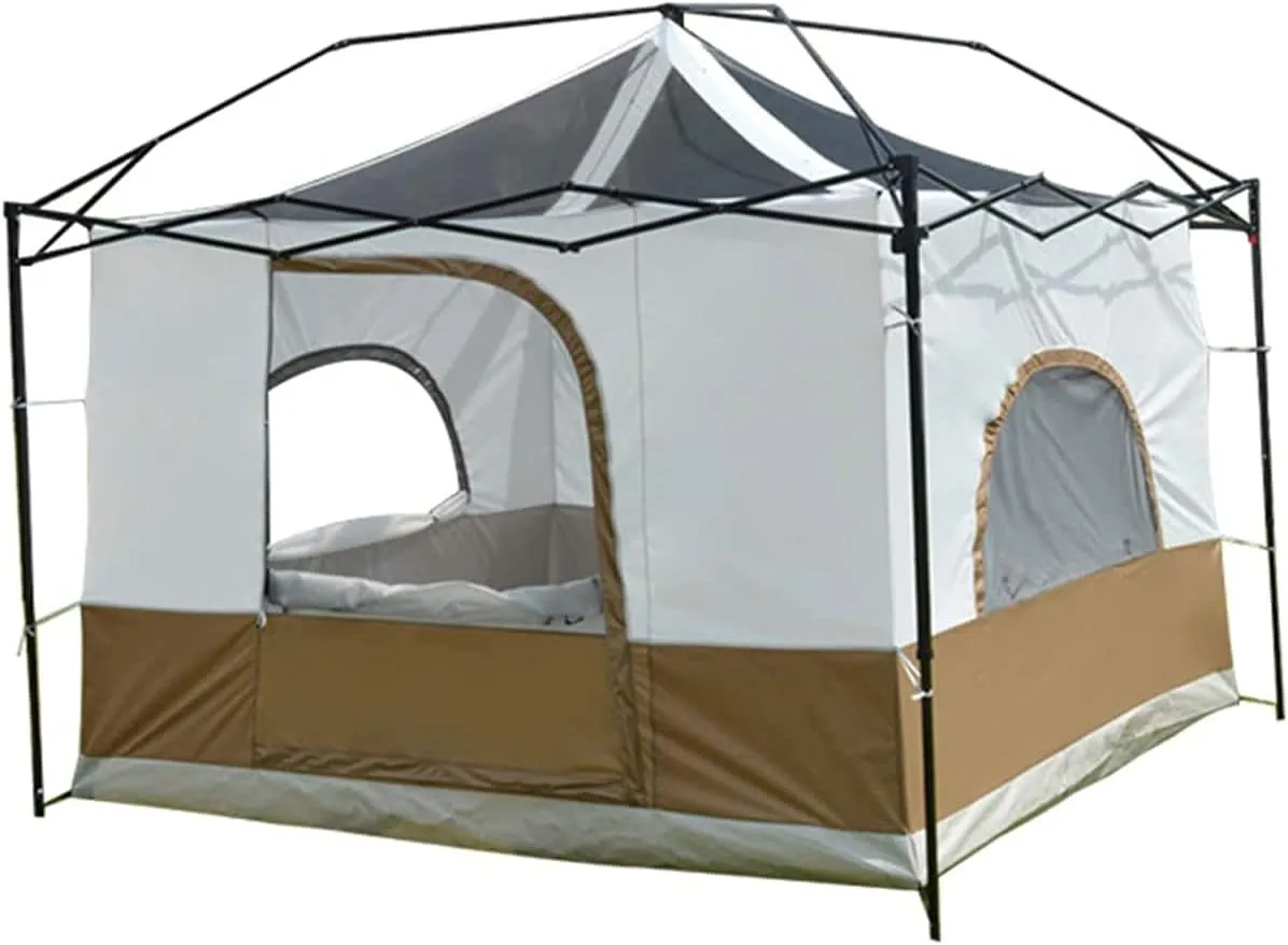 Family Camping Tents, 3-4 Person Screen House Room Garden Patio Canopy Shelter, Lightweight and Sturdy, for Outdoor, Hiking Mountaineering Travel