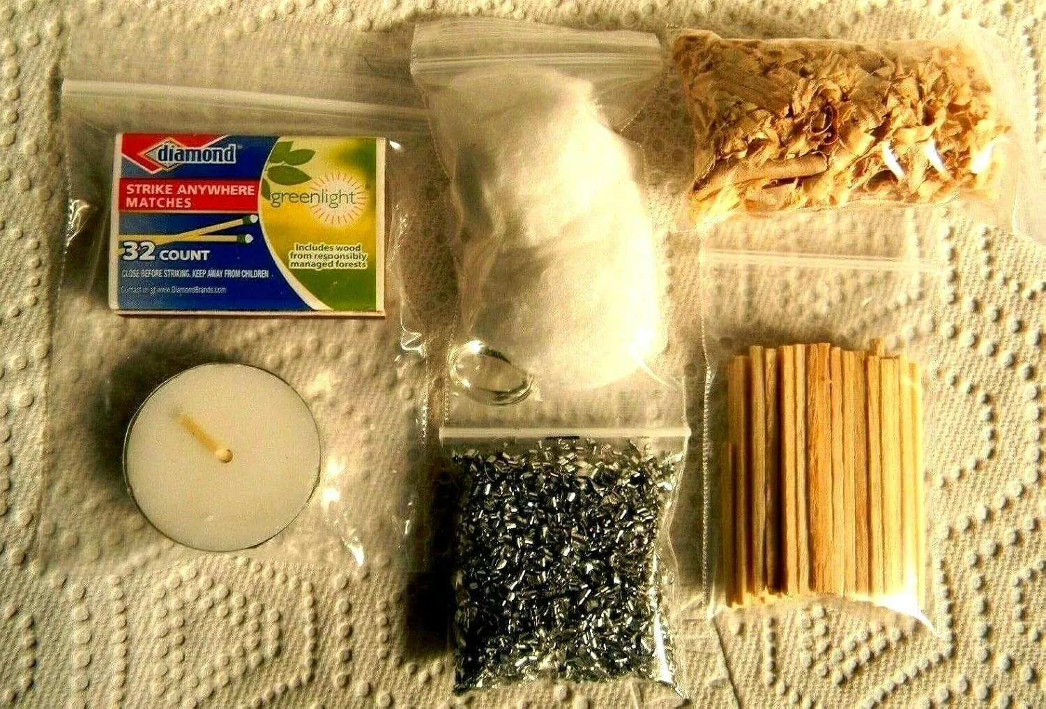 Fire Starter Kit - Emergency Survival Magnesium Hunting Camping Fatwood Back Pack • E&D Shop