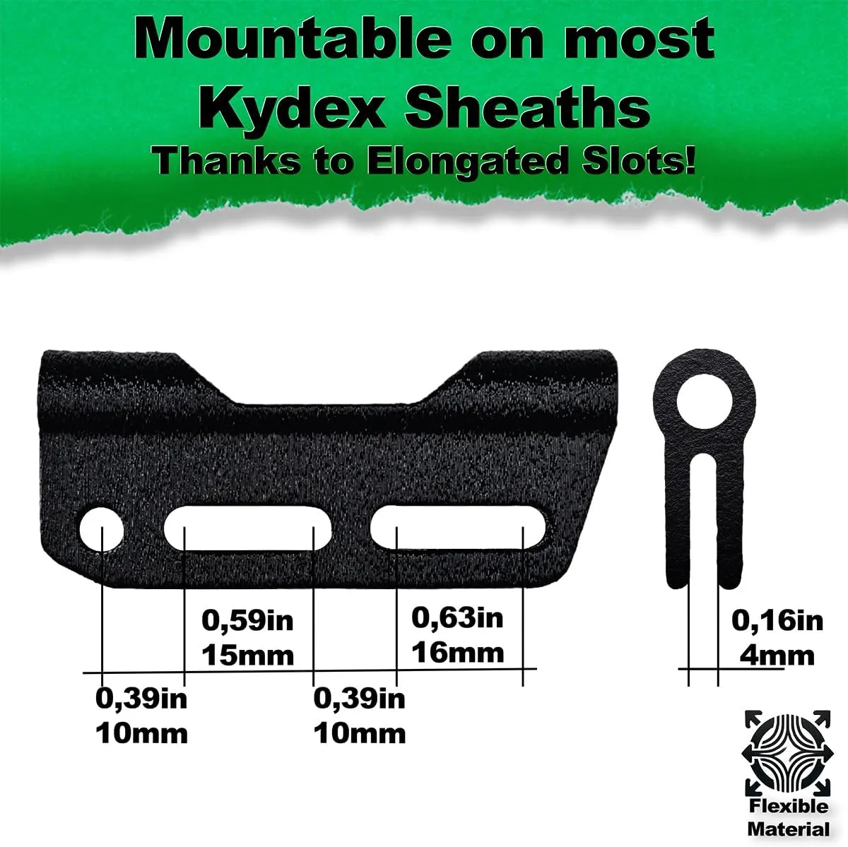 Fire Steel Holder for Kydex Sheath With Fire Starter Kit, Camping Essentials, Survival Kit, Outdoor, Bushcraft, Knife Sheath, Magnesium Flint Fire Starter