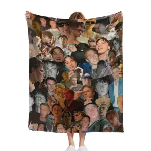 Flannel Blanket 280g Drew Actor Star Starkey Cozy Bedroom Outdoor Indoor Throw Air Conditioning Soft Warm Plush Blankets Sofa Living Room Home Decor-50×60"