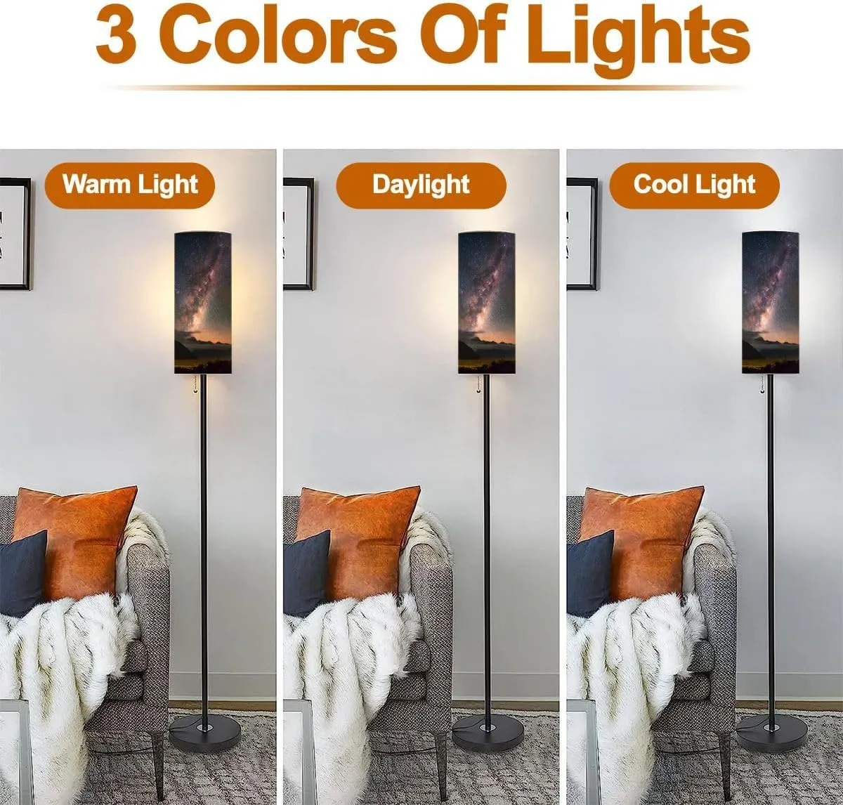 Floor Lamp for Living Room Mount Cook National Park Modern Standing Lamp Remote Control Dimmable Pole Lamp Corner Tall Lamp for Office Bedroom Reading
