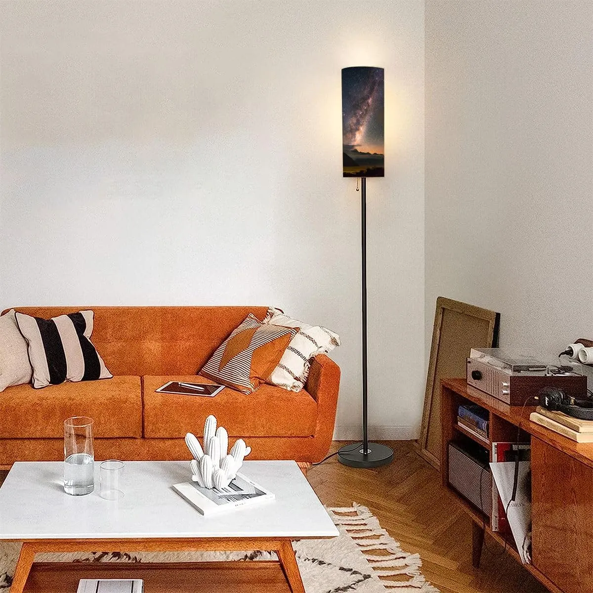 Floor Lamp for Living Room Mount Cook National Park Modern Standing Lamp Remote Control Dimmable Pole Lamp Corner Tall Lamp for Office Bedroom Reading