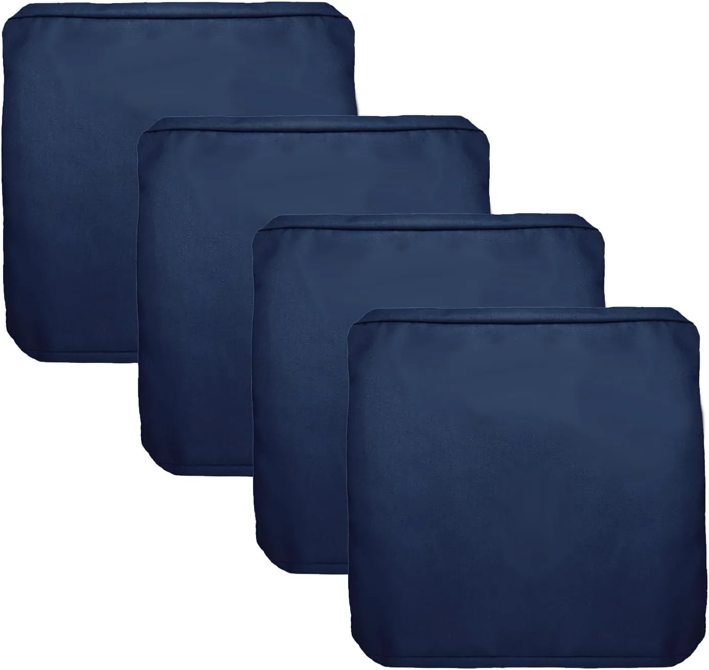 FLYMEI Patio Cushion Covers 20x20x2 Waterproof Outdoor Cushion Cover Replacement 4Packs Outdoor Seat Cushion Slipcover for Rattan Chair Sofa, Blue