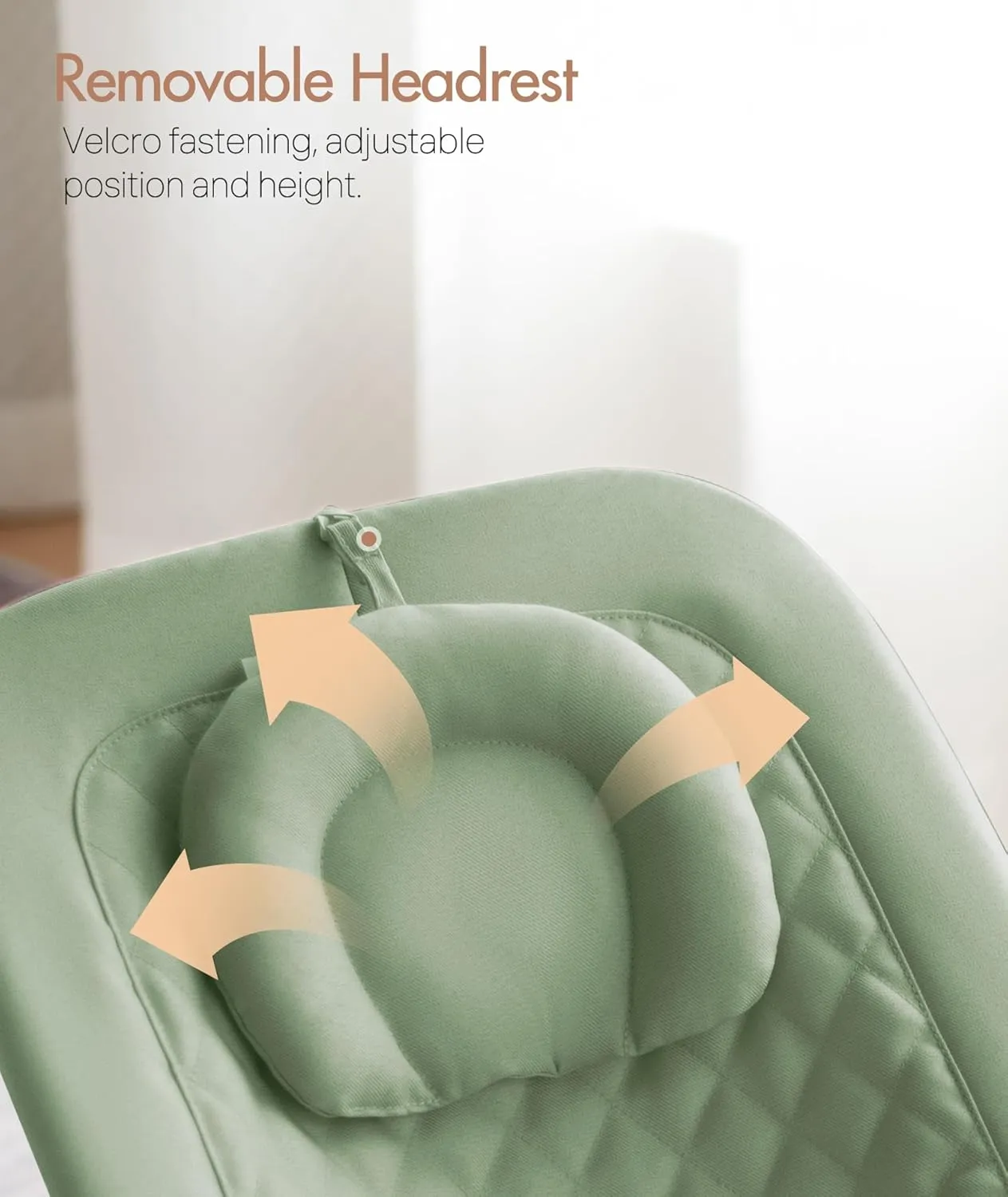 Fodoss Baby Bouncer, Portable Bouncer Seat for Infants, Ergonomic Design Baby Bouncer Chair, Bouncer for Babies 0-12 Month-Green