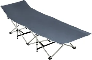 Foldable Camping Cot for Adult, Adjustable Portable Camping Sleeping Cot, Lounge Chair Folding Beach Chair, Sleeping Cots for Adults Folding Cot Camp Cot, Outdoor Sleeping Cot Bed Black