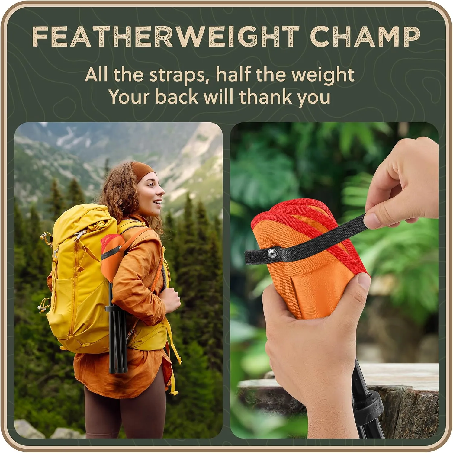 Foldable Tripod 13.4'' Stool - Ultra Portable Seat, Best for Youth Pocket - 1 lb Camping Stool, 3 Legged Strong Steel Stool, Height: 13.4 inches (Orange)