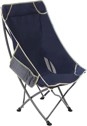 Folding Camping Chair, Fishing Stool Single Outdoor Folding Chair Camping Portable Sitting and Lying Dual-Purpose Beach Chair,for Camp, Picnic, Hiking (Color : A)