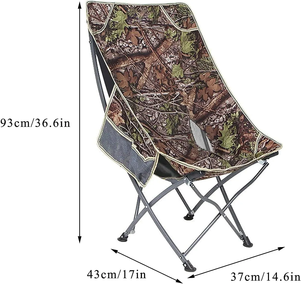 Folding Camping Chair, Fishing Stool Single Outdoor Folding Chair Camping Portable Sitting and Lying Dual-Purpose Beach Chair,for Camp, Picnic, Hiking (Color : A)