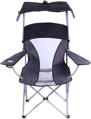 Folding Camping Chair Portable Wild Fishing Chair Mesh Folding Mesh Canopy Shade Chair Sunshade Seat with Armrest for Sunbathing On The Beach Indoor Outdoor Folding Chair