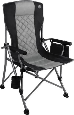 Folding Camping Chair with Hard Armrest,Cup Holder,Heavy Duty for Adults,Paded Backrest,Portable Lawn Lightweight Outdoor Camp Chair,Support up to 400lbs