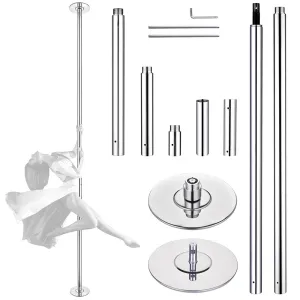 for Dancing Yescom Pole Home Exercise Cutting-edge software Supportive Fitness 10.8ft Pole Spinning