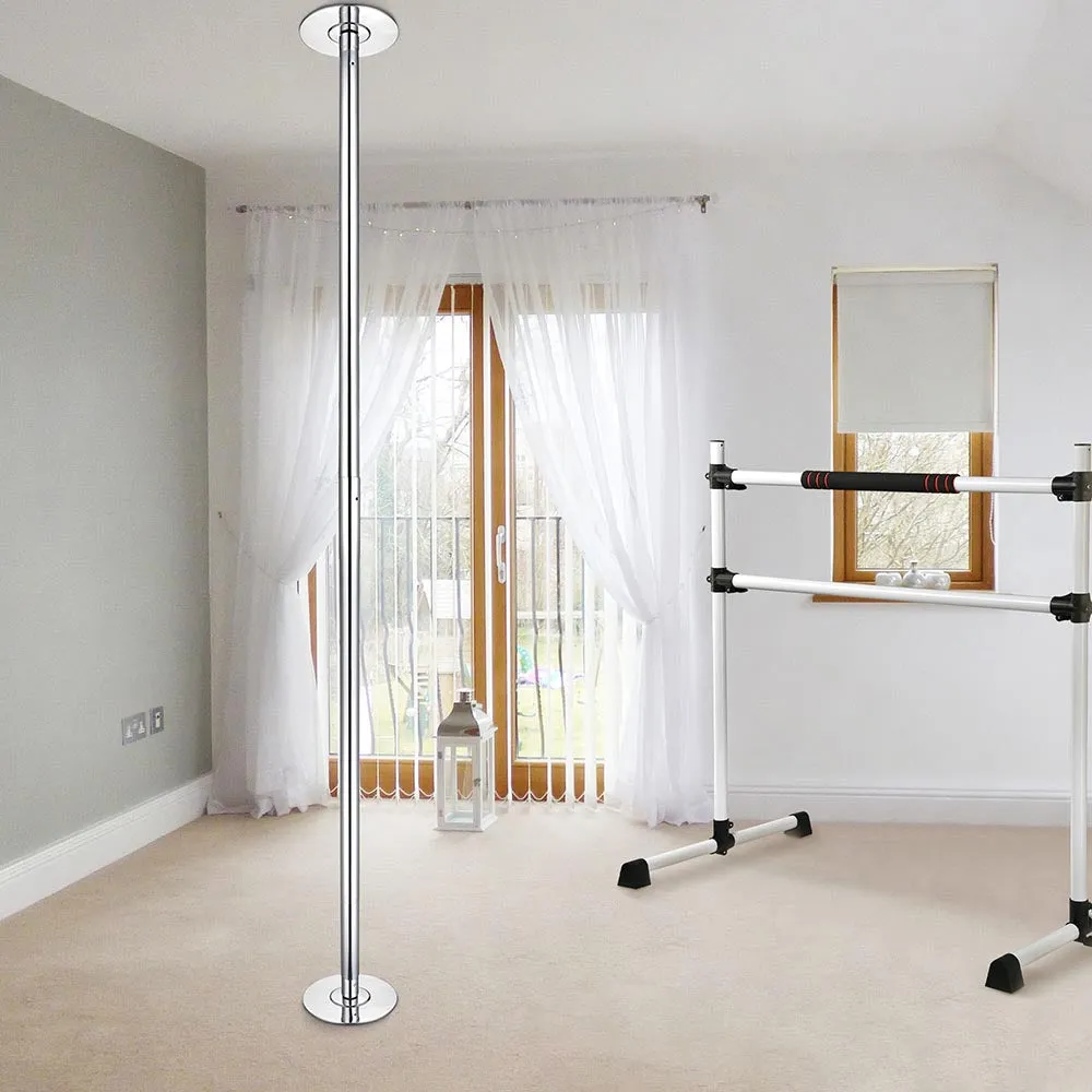 for Dancing Yescom Pole Home Exercise Cutting-edge software Supportive Fitness 10.8ft Pole Spinning