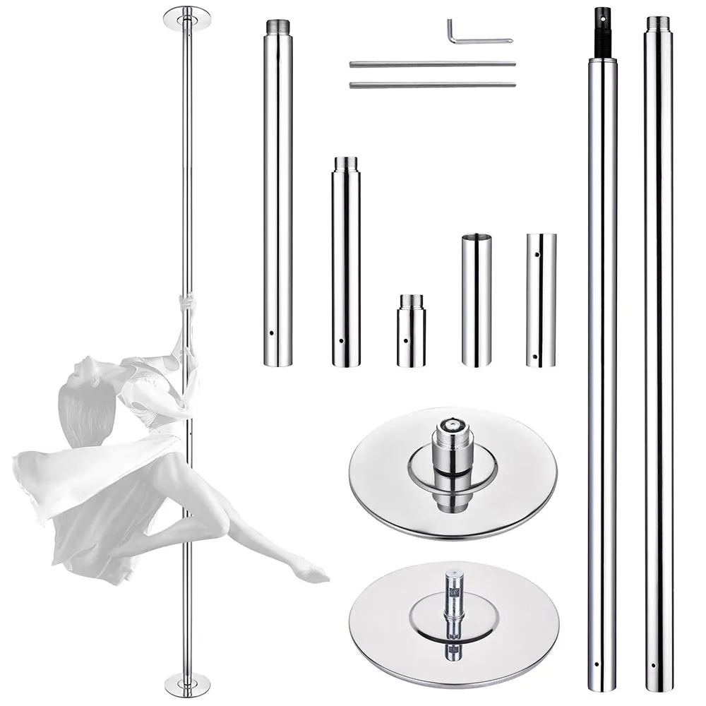 for Dancing Yescom Pole Home Exercise Cutting-edge software Supportive Fitness 10.8ft Pole Spinning