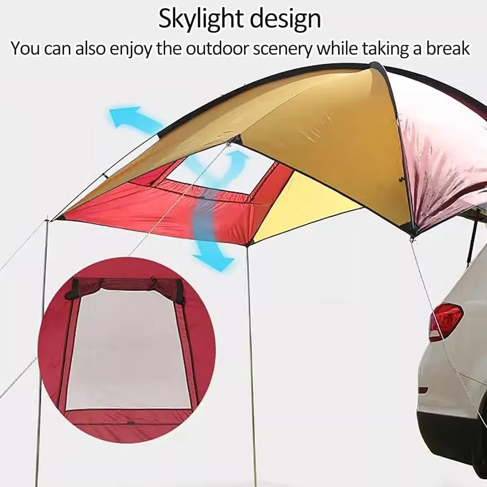 for Volkswagen Golf/ID.3/ID.4/Polo/Beetle/Bora Car Awning,Portable Awning Canopy Ventilation for Camping Vehicle Awning Instant Shelter for Camping,A White