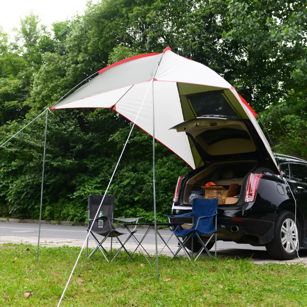 for Volkswagen Golf/ID.3/ID.4/Polo/Beetle/Bora Car Awning,Portable Awning Canopy Ventilation for Camping Vehicle Awning Instant Shelter for Camping,A White
