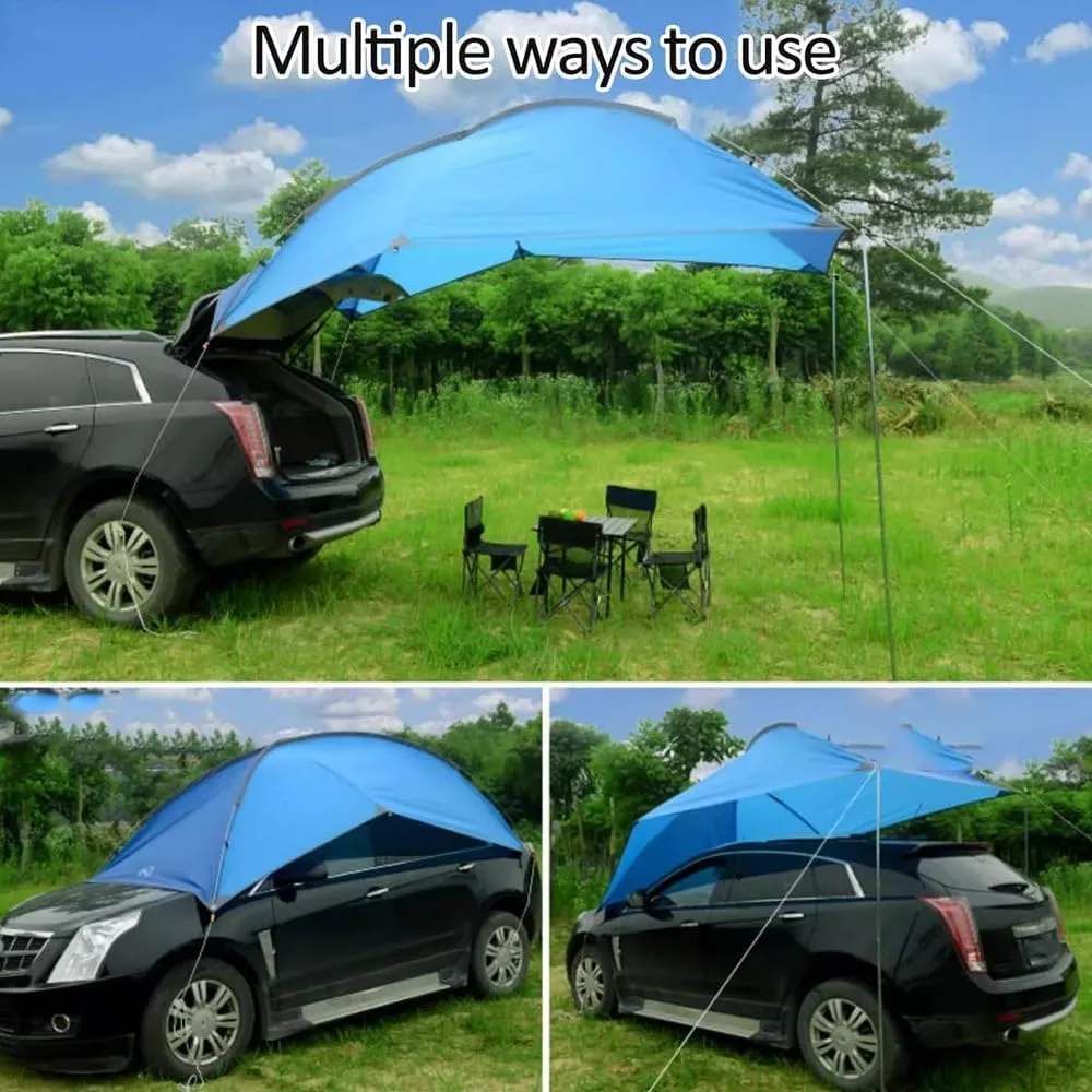 for Volkswagen Golf/ID.3/ID.4/Polo/Beetle/Bora Car Awning,Portable Awning Canopy Ventilation for Camping Vehicle Awning Instant Shelter for Camping,A White