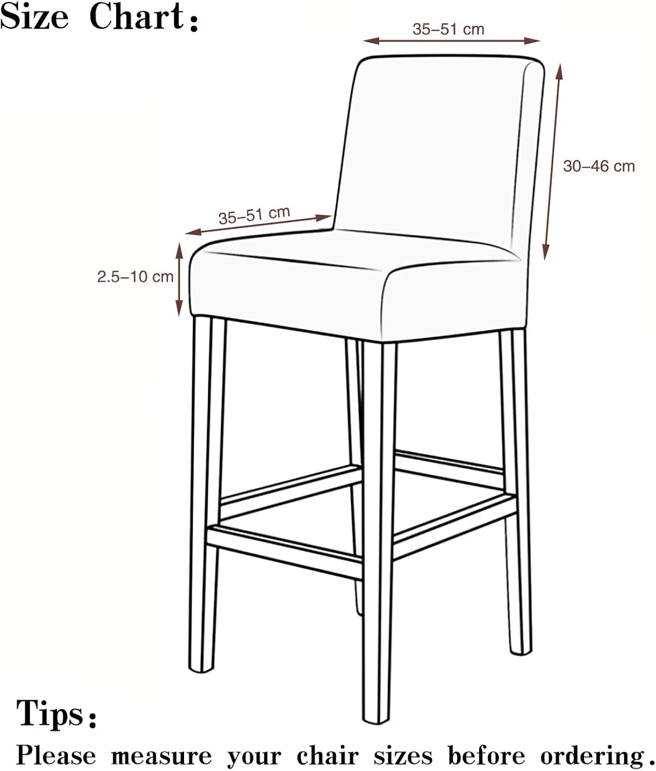 FORCHEER Bar Stool Chair Cover with Backs Set of 4 Jacquard Dining Chair Slipcovers Cafe Barstool Slipcover Square Removable Furniture Chair Seat Cover Elastic Bottom (4PC,Beige)