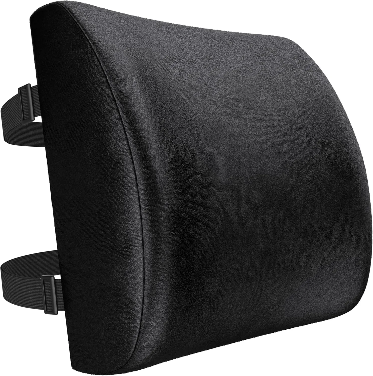 FORTEM Lumbar Support Cushion, Back Support for Office Chair and Car Seat, Back Rest for Gaming Chair, Memory Foam Pillow, Desk Chair Cushion, Breathable & Washable Cover, Adjustable Straps