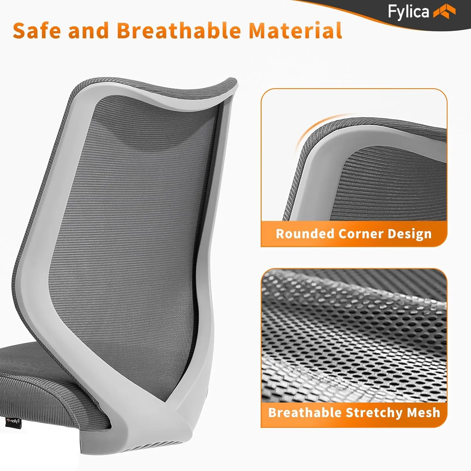 FYLICA Office Chairs No Wheels Conference Room Chair Breathable Mesh Upgraded Cushion and Sled Base, Mid Back Reception Chair No Armrests (1, Green)