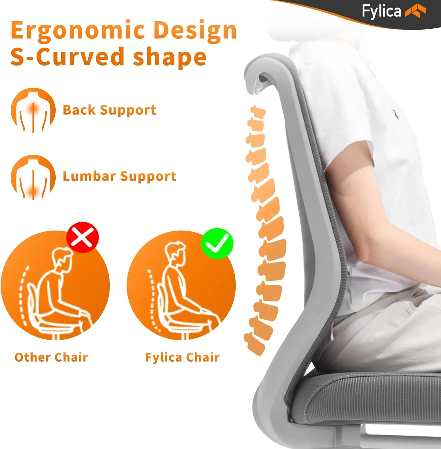 FYLICA Office Chairs No Wheels Conference Room Chair Breathable Mesh Upgraded Cushion and Sled Base, Mid Back Reception Chair No Armrests (1, Green)