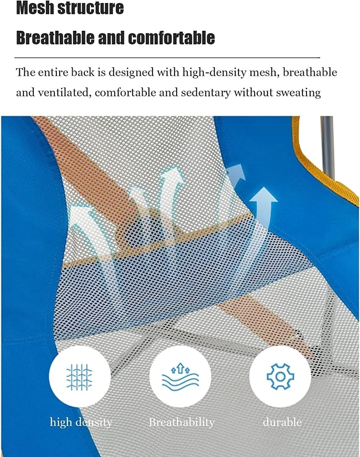 Gaming chair , Camping Chairs Outdoor Furniture Beach Chairs Outdoor Armchair Beach Deck Chairs Portable Leisure Seat Stool with Breathable Mesh, Comes with Storage Bag Folding Chairs Patio Chairs for