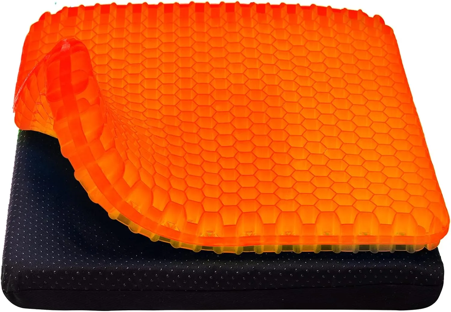 Gel Seat Cushion, Cooling seat Cushion (Super Large & Thick), Breathable Honeycomb Design Absorbs Pressure Points Seat Cushion, Gel Cushion for Office Chair, Home Car seat Cushion for Wheelchair