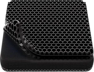 Gel Seat Cushion, Cooling (Super Large & Thick), Breathable Honeycomb Design Absorbs Pressure Points, Gel Cushion for Office Chair, Home Car seat Cushion for Wheelchair
