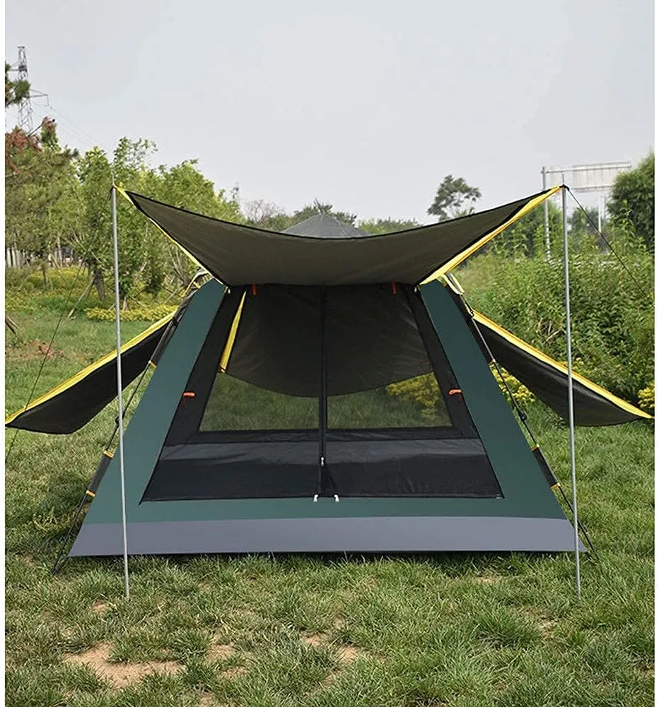 GeRRiT 3-4 Person Pop Up Tent Automatic Instant Camping Tent Quick Opening Waterproof Outdoor Tent 4 Season Travel Tent with Carry Bag for Hiking, Traveling or Beach