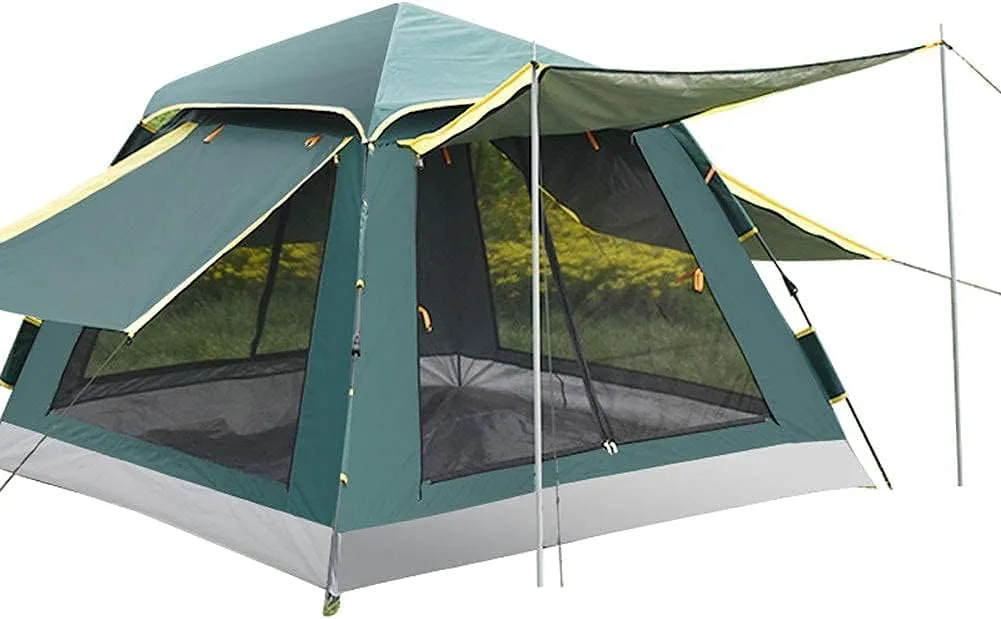 GeRRiT 3-4 Person Pop Up Tent Automatic Instant Camping Tent Quick Opening Waterproof Outdoor Tent 4 Season Travel Tent with Carry Bag for Hiking, Traveling or Beach